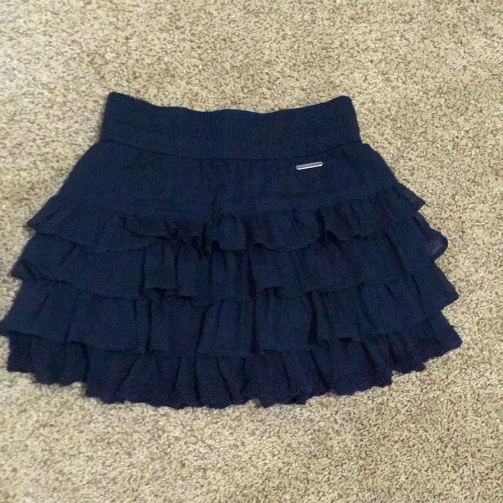 Abercrombie and Fitch Ruffle Navy Skirt XS